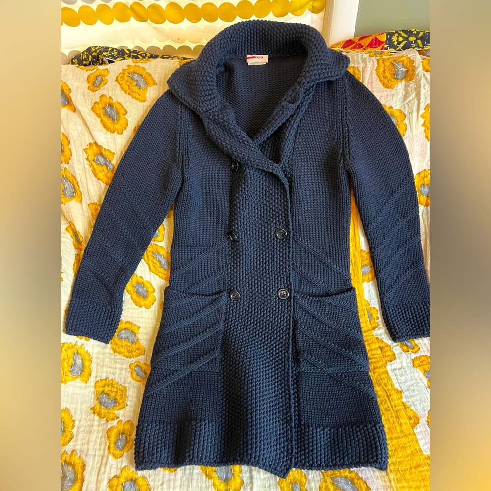 Prada Sweater Coat 100% virgin wool, 
size 42